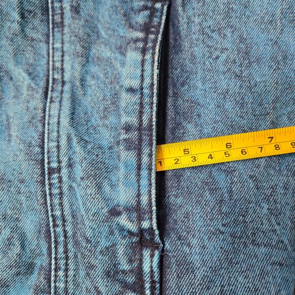 29 Nyc Broadway Size Small Womens 90's Turquoise Acid Wash Denim Jean Jacket - Picture 10 of 14